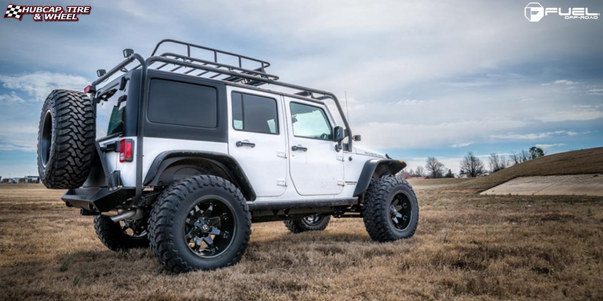 vehicle gallery/jeep wrangler fuel octane d509 20X12  Matte Black wheels and rims